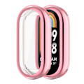 Pikkukuva 1 / 6: Xiaomi Smart Band 8:lle tarkoitettu läpinäkyvä TPU-kotelo, jossa on ruusukullanvärinen kehys