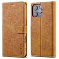 Miniatyrbillede 1 af 5: LC.IMEEKE Pungetui iPhone 16 Pro Max Cognac