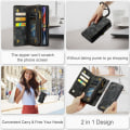 Miniatyrbillede 7 af 10: CaseMe Multi-Slot 2 i 1 Pungetui iPhone 15 Plus Sort