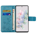 Miniatyrbillede 2 af 3: Læderetui Sommerfugle Google Pixel 7a Blå