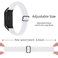 Miniatyrbillede 2 af 3: Flettet nylonrem til Xiaomi Mi Band 3/4 - Hvid
