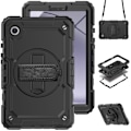 Miniatyrbillede 1 af 8: Samsung Galaxy Tab A9 Stødsikkert Hybridcover Sort