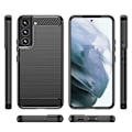 Miniatyrbillede 7 af 7: Carbon Shockproof TPU Cover Samsung Galaxy S23 Plus Sort