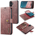 Miniatyrbild 1 av 8: DG.MING 2-in-1 Magnet Wallet iPhone 16 Plus Red