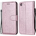 Pikkukuva 1 / 6: Magneettinen nahkainen lompakkokotelo iPhone 7/8/SE Roséguld