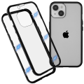 Miniatyrbillede 1 af 6: Magnetisk Skal Hærdet Glas iPhone 15 Plus Sort