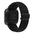 Pikkukuva 2 / 3: Fitbit Versa 4/Sense 2 -punottu nailonranneke, musta