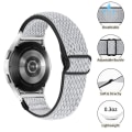 Miniatyrbillede 3 af 3: Flettet Nylonrem Samsung Galaxy Watch 6 Classic 47mm Sort/Hvid