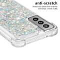 Pikkukuva 5 / 6: Glitter Bling TPU-kuori Samsung Galaxy S21 FE -hopea