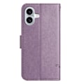 Pikkukuva 5 / 5: Perhoskuvioitu nahkakotelo iPhone 16 Plus - Lila