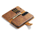Miniatyrbild 10 av 10: DG.MING 2-in-1 Magnet Wallet Samsung Galaxy S22 Cognac