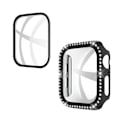 Miniatyrbillede 1 af 5: Apple Watch 44mm Cover og Skærmbeskyttelse Hærdet Glas Sort