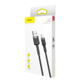 Miniatyrbild 6 av 6: Baseus Lightning Kabel Cafule 2 Meter Svart/Grå