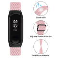 Miniatyrbillede 3 af 3: Flettet nylonrem til Xiaomi Mi Band 3/4 - Rosa
