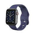 Miniatyrbillede 1 af 5: Silikonrem Apple Watch Series 10 46mm Mørkeblå