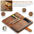 Miniatyrbild 4 av 8: DG.MING 2-in-1 Magnet Wallet Google Pixel 7 Pro Cognac