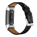 Miniatyrbillede 2 af 7: Ægte Læderarmbånd Fitbit Charge 3/4 Sort