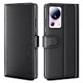 Miniatyrbillede 1 af 6: Ægte læderetui Xiaomi 13 Lite Sort
