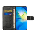 Pikkukuva 2 / 5: Perhoskuvioinen nahkakotelo Samsung Galaxy A35:lle, musta