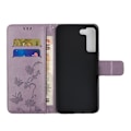 Pikkukuva 2 / 4: Perhoskuvioitu nahkakotelo Galaxy S22 Plus - Lila