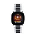 Pikkukuva 2 / 5: Fitbit Versa 3/Sense hopea/musta metalliranneke
