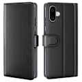 Miniatyrbillede 1 af 6: Ægte læder etui iPhone 16 Plus Sort