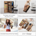 Miniatyrbillede 10 af 10: CaseMe Multi-Slot 2 i 1 Pung Etui 12/12 Pro Brun