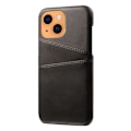Miniatyrbillede 2 af 4: Lædercover med kortholder til iPhone 13 Mini Sort