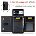 Miniatyrbillede 8 af 10: DG.MING Magnetisk kortholder etui Google Pixel 8 Sort