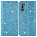 Miniatyrbild 1 av 7: Glitter Plånboksfodral Samsung Galaxy S22 Blå
