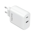 Miniatyrbild 1 av 2: Smartline GaN 65W Snabbladdare Dual USB-C+A Vit