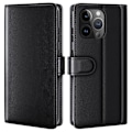 Pikkukuva 1 / 6: Aito nahkakotelo iPhone 15 Pro Max Musta