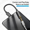 Miniatyrbillede 3 af 5: Baseus L54 Adapter USB-C til AUX 3,5 mm Sort