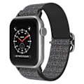 Miniatyrbillede 1 af 3: Elastisk Nylonrem Apple Watch Series 10 42mm Glitter Sort