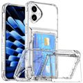 Miniatyrbild 1 av 9: Skal Kortfack Kickstand iPhone 16 Plus Transparent