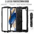 Miniatyrbillede 3 af 8: Samsung Galaxy Tab A8 10.5 Stødsikkert Hybridcover Sort