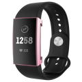 Pikkukuva 2 / 5: Fitbit Charge 3/4:lle tarkoitettu läpinäkyvä TPU-kuori, jossa on vaaleanpunainen kehys