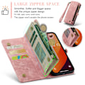 Miniatyrbillede 6 af 10: CaseMe Multi-Slot 2 i 1 Pungetui iPhone 16 Pro Rosa