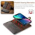 Miniatyrbild 5 av 10: DG.MING 2-in-1 Magnet Wallet iPhone 15 Brown