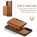Miniatyrbild 8 av 10: DG.MING 2 in 1 Magnetic Card Slot Case Samsung Galaxy S24 Cognac