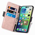 Miniatyrbillede 2 af 8: iPhone 14 Pungetui Blomster Roséguld