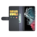 Miniatyrbillede 2 af 6: Ægte lædercover Samsung Galaxy S23 Ultra Sort