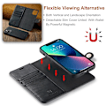 Miniatyrbillede 7 af 10: DG.MING 2-i-1 Magnet Pung iPhone 14 Sort