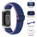 Miniatyrbild 3 av 3: Vävd Nylonarmband Fitbit Charge 5 Lila/Blå