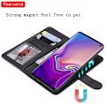 Miniatyrbillede 5 af 6: Magnetisk læderpung Samsung Galaxy S10 Sort