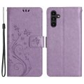 Pikkukuva 1 / 7: Perhoskuvioitu nahkakotelo Samsung Galaxy A54 - Lila