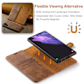 Miniatyrbillede 7 af 10: DG.MING 2-i-1 Magnet Pung Samsung Galaxy S24 Ultra Cognac