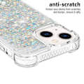 Pikkukuva 4 / 5: Glitter Bling TPU -kotelo iPhone 14 - hopea