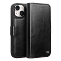 Miniatyrbillede 1 af 5: Qialino Læderpung Etui iPhone 15 Sort