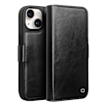Pikkukuva 1 / 5: Qialino Nahkainen Lompakkokotelo iPhone 15 Musta